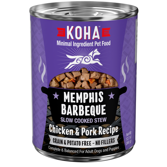 KOHA Grain & Potato Free Memphis Barbecue Slow Cooked Stew with Chicken & Pork Canned Dog Food