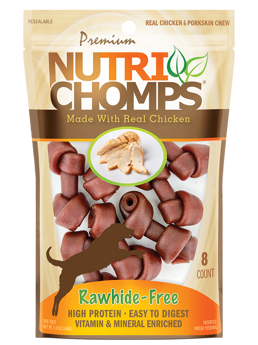 NUTRI CHOMP CHICKEN MINI KNOT 8CT