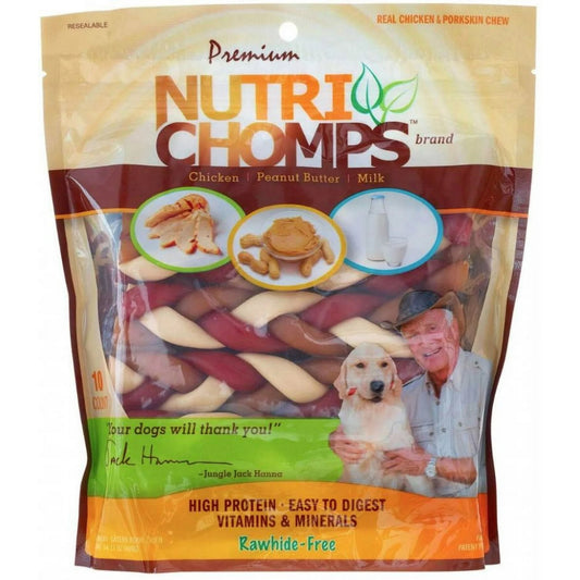 NUTRI CHOMP MIXED FLAVOR BRAID 6in