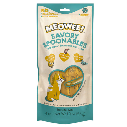 Meowee Savory Spoonables Chicken, Salmon & Duck