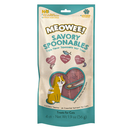 Meowee Savory Spoonables Salmon, Tuna & Krill