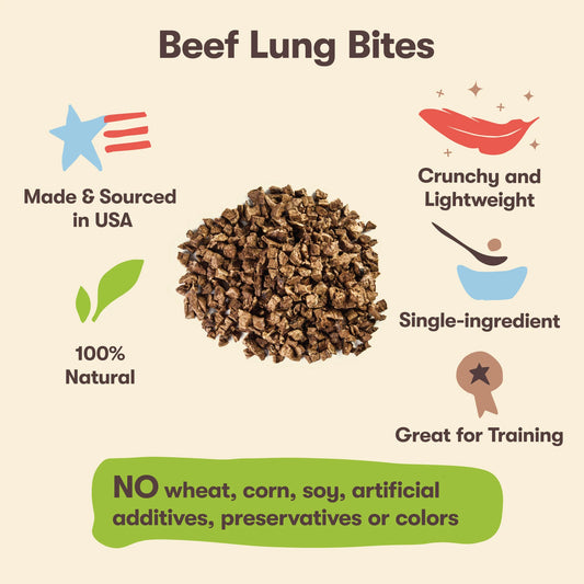 PET N SHAPE BEEF LUNG BITES 1LB