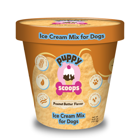 PUPPY SCOOPS PEANUT BUTTER ICE CREAM MIX