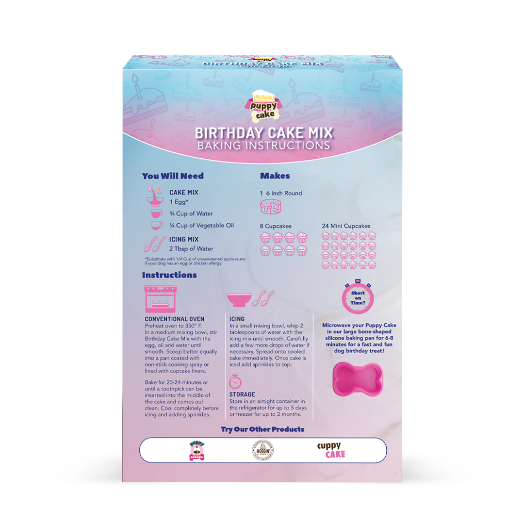 Puppy Cake Mix - Birthday cake flavor