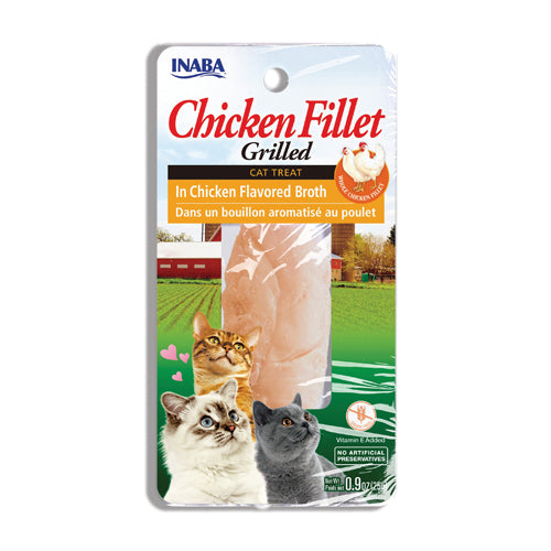 INABA Grilled Chicken Fillet in Chicken flavored broth cat treat