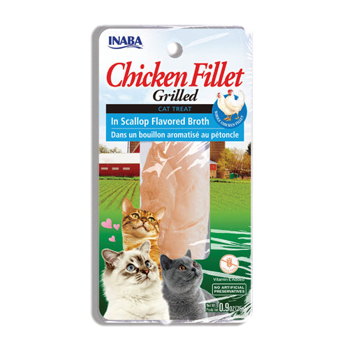 INABA Grilled Chicken Fillet in Scallop flavored broth for cats