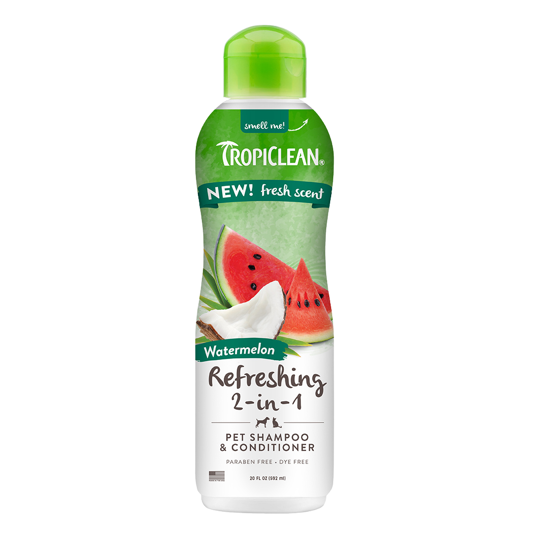 TROPICLEAN WATERMELON 2 IN 1 SHAMPOO & CONDITIONER 20oz