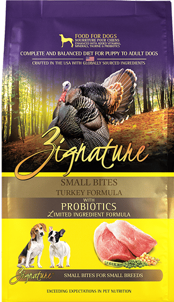 Zignature Small Bites Grain Free Turkey Formula Dry Dog Food