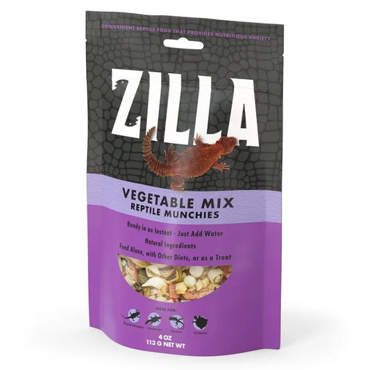 Zilla Reptile Munchies Vegetable Mix Lizard Food, 4-oz bag