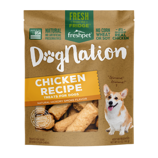 FRESHPET DOGNATION CHICKEN DOG TREAT 8 oz