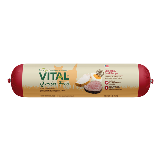 FRESHPET VITAL GRAIN FREE CAT ROLL 1lb