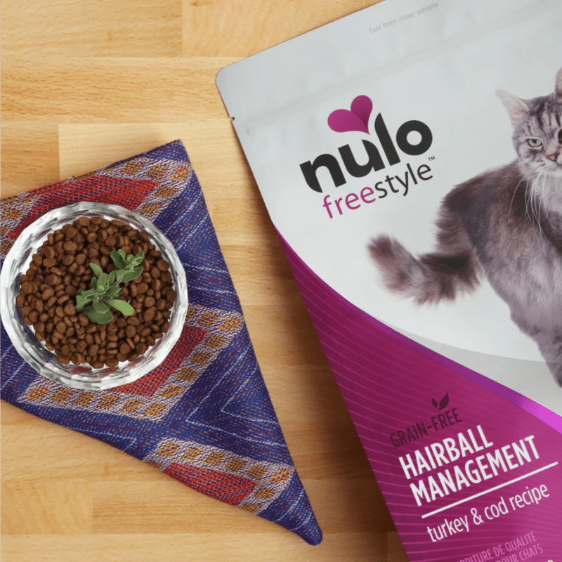 Nulo Freestyle High-Protein, Hairball Management Turkey & Cod recipe dry cat food