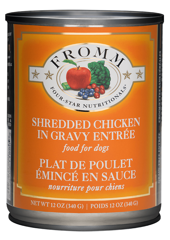 Fromm Shredded Chicken in Gravy Entree Canned dog food 12oz