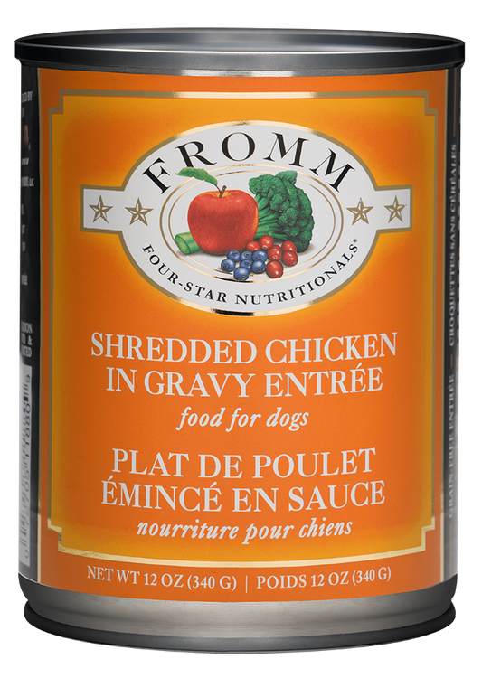 Fromm Shredded Chicken in Gravy Entree Canned dog food 12oz