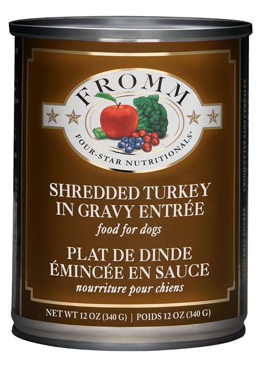 Fromm Shredded Turkey in Gravy Entree Canned dog food 12oz