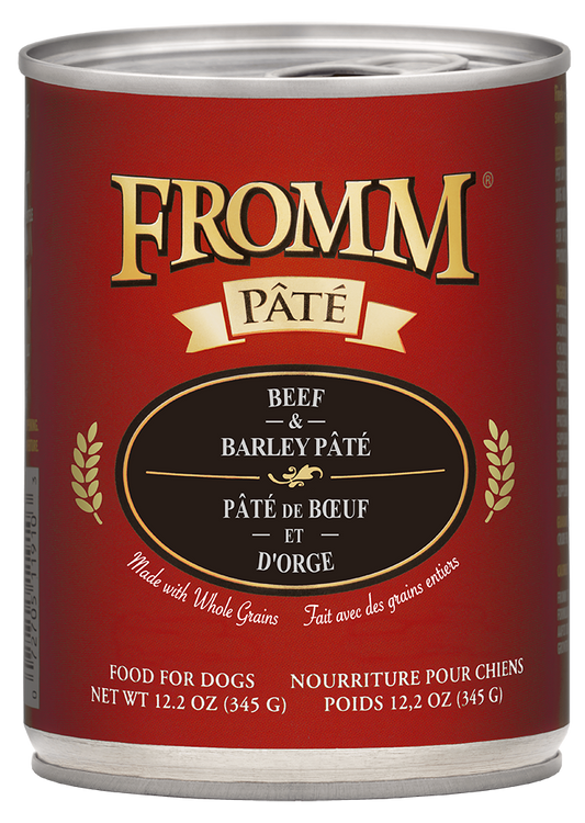 Fromm Beef & Barley Pate' for Dogs 12oz