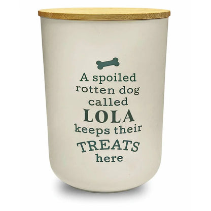 H&H DOG NAME TREAT JAR