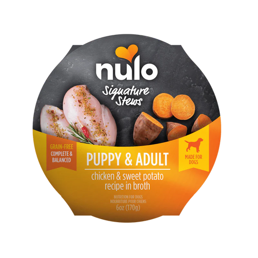 Nulo Chicken & Sweet Potato in broth Signature Stews for Puppies & Adult dogs 6oz