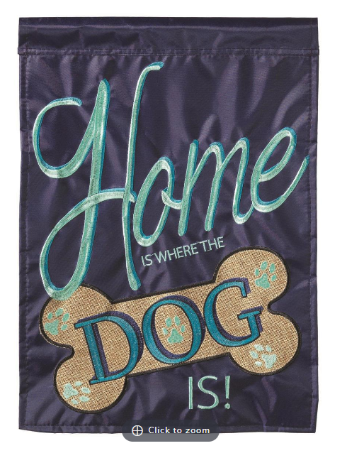 FLAG HOME IS WHERE THE DOG IS