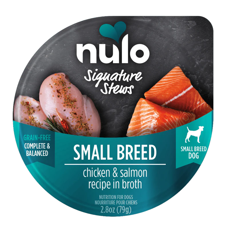 Nulo Chicken & Salmon recipe in broth Signature Stews for small breed dogs 2.8oz