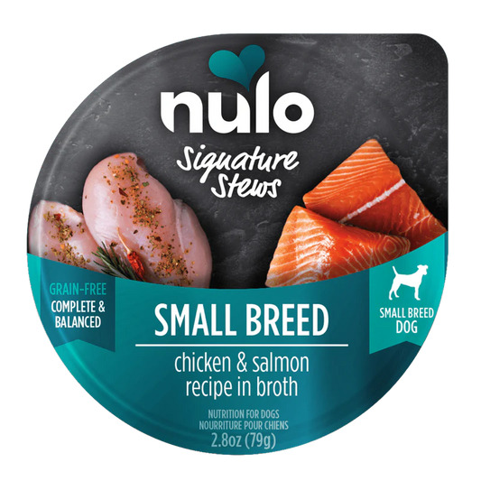 Nulo Chicken & Salmon recipe in broth Signature Stews for small breed dogs 2.8oz