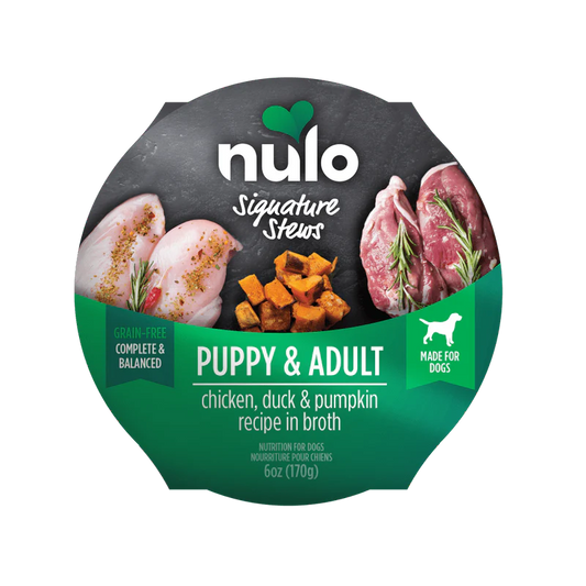 Nulo Chicken, Duck & Pumpkin in broth Signature Stews for Puppies & Adult dogs 6oz