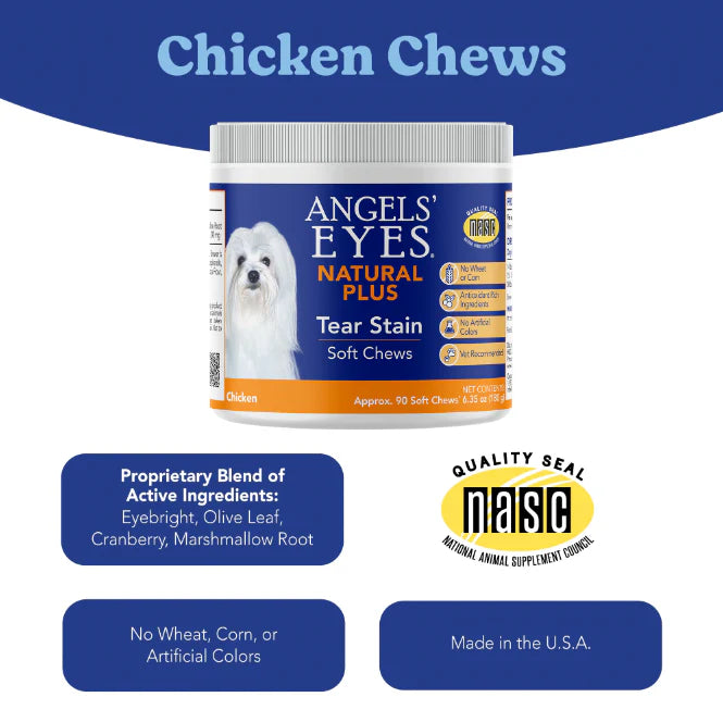 ANGELS EYES CHICKEN SOFT CHEWS FOR TEAR STAINS 90ct