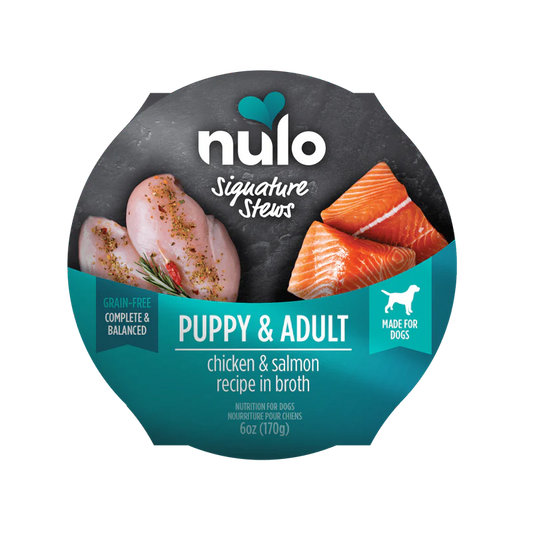 Nulo Chicken & Salmon in broth Signature Stews for Puppies & Adult dogs 6oz