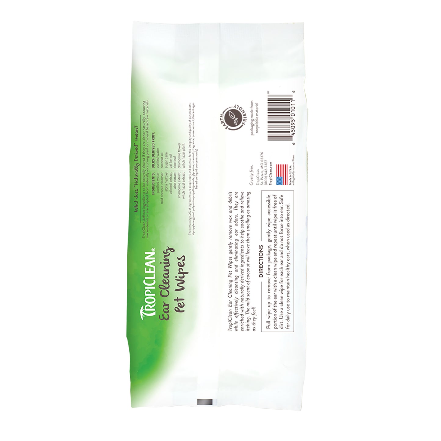 Tropiclean ear cleaning wipes 50ct