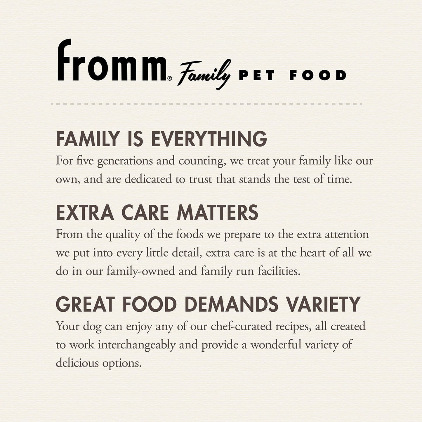 FROMM RANCHEROSA GRAIN FREE DOG FOOD