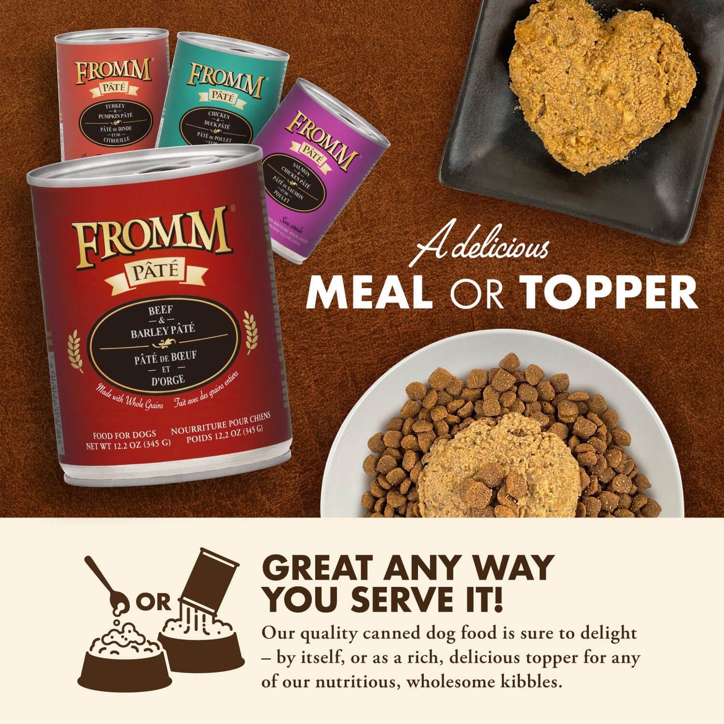 Fromm Beef & Barley Pate' for Dogs 12oz