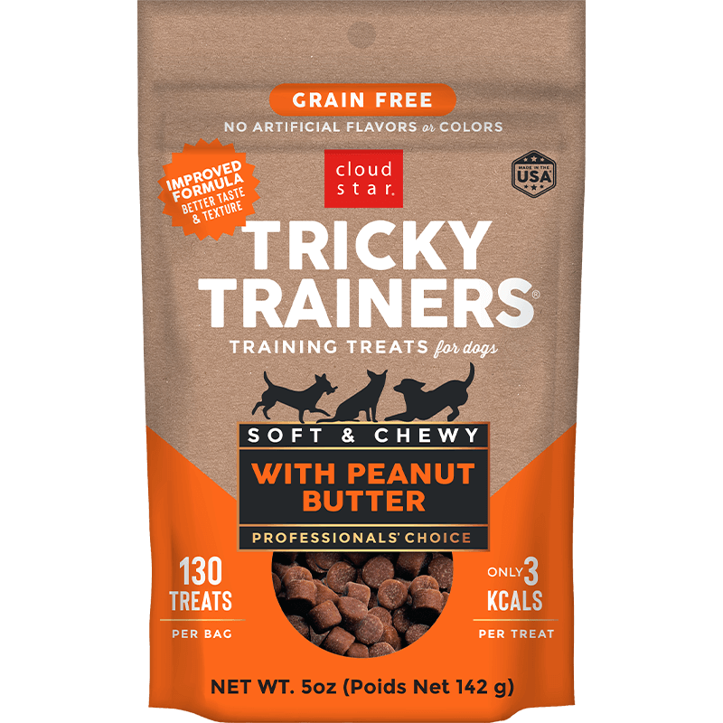 Cloud Star Chewy Tricky Trainers Peanut Butter Dog Treats