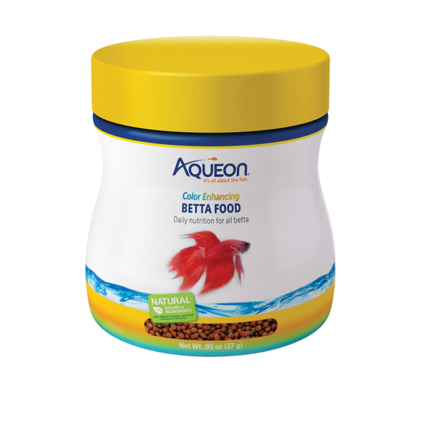 Aqueon Betta Food Color Enhancing .95oz