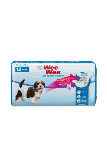 Four Paws Wee Wee Disposable Diapers XS 12 count