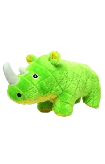 VIP Mighty Safari Rhinoceros Green Durable Dog Toys