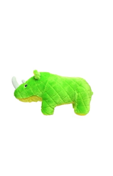 VIP Mighty Safari Rhinoceros Green Durable Dog Toys