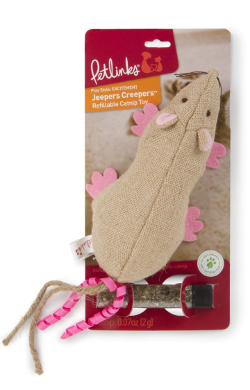 Petlinks Jeepers Creepers Refillable Catnip Cat Toy Asst.