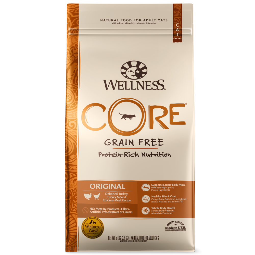 Wellness CORE Natural Grain Free Original Turkey, Chicken, Whitefish & Herring Recipe Dry Cat Food