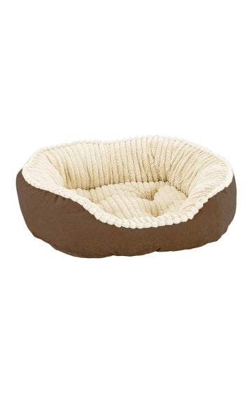 Ethical Pet Carved Plush Pet Bed Chocolate