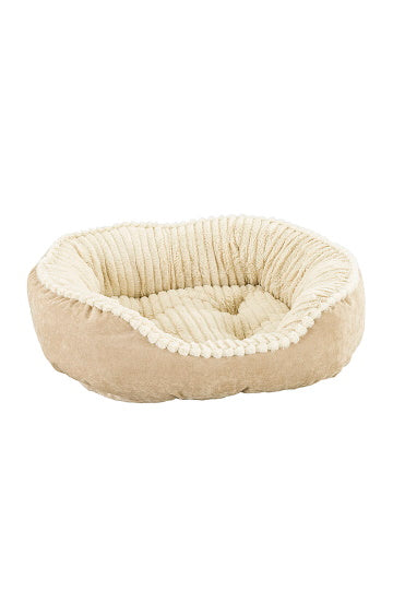 Ethical Pet Carved Plush Pet Bed Tan