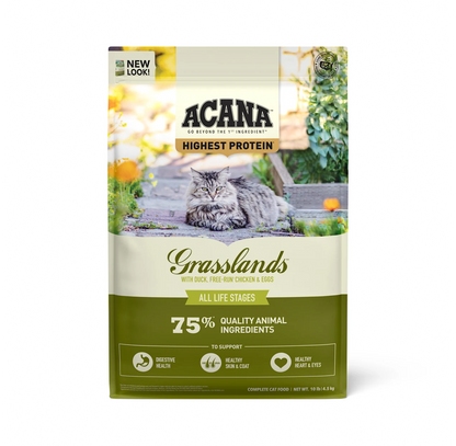 ACANA Grain-Free Grasslands Chicken Duck Turkey Fish and Quail Dry Cat Food