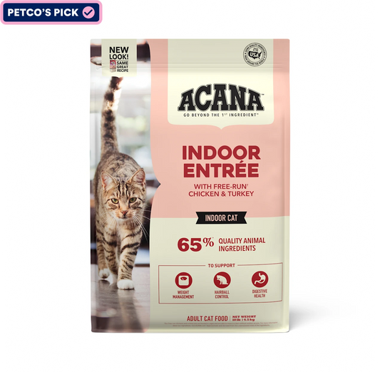 ACANA Indoor Entree for Indoor Cats Chicken Turkey Whole Herring and Rabbit Dry Cat Food