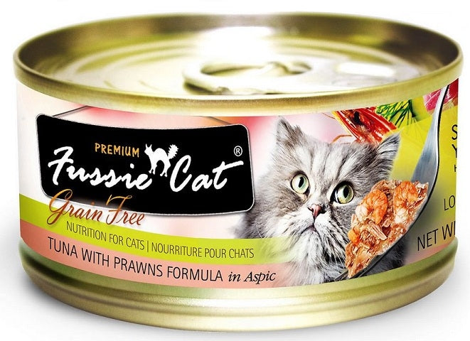 Fussie Cat Premium Tuna with Prawns Formula in Aspic Canned Food