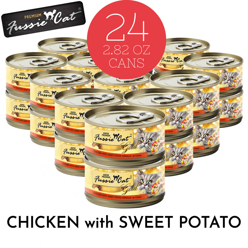 Fussie Cat Super Premium Chicken with Sweet Potato Formula in Gravy Canned Food