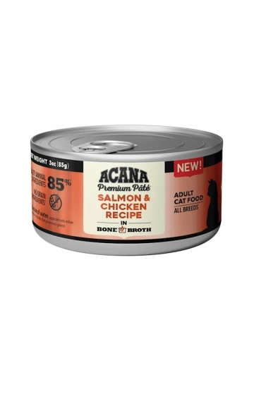ACANA Salmon + Chicken in Bone Broth Wet Cat Food, 3 oz