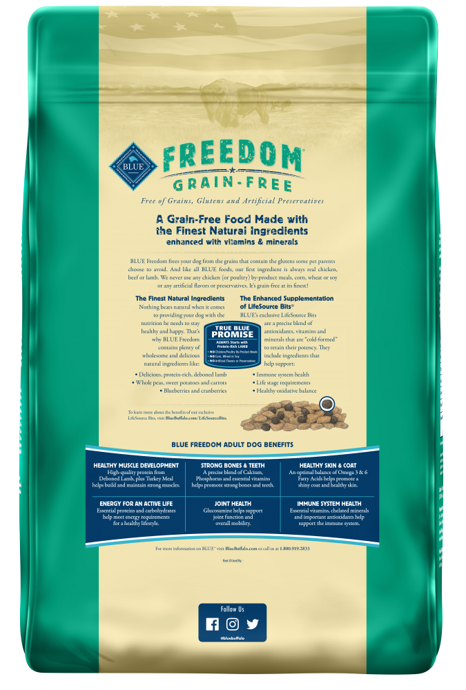 Blue Buffalo Freedom Adult Lamb Recipe Dry Dog Food