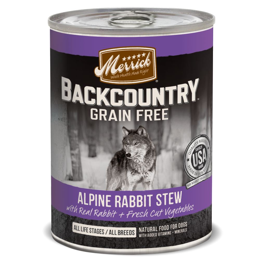 Merrick Backcountry Grain Free Alpine Rabbit Stew Canned Dog Food