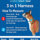PetSafe 3 in 1 Teal Dog Harness
