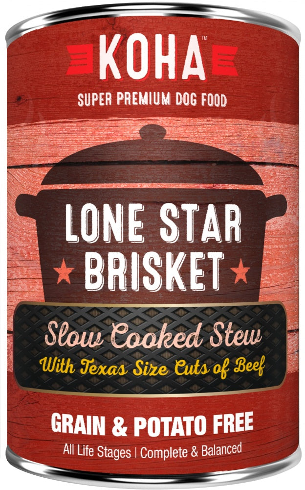 KOHA Grain & Potato Free Lone Star Brisket Slow Cooked Stew with Beef Canned Dog Food