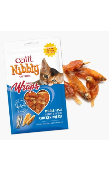 Catit Nibbly Wraps - Chicken & Fish Flavor